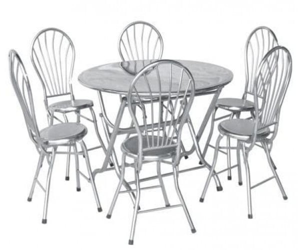 Stainless steel tables and chairs