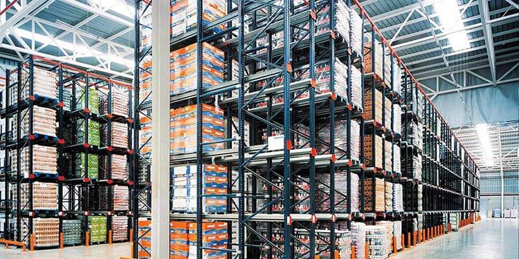 Drive-in racking system for storing goods