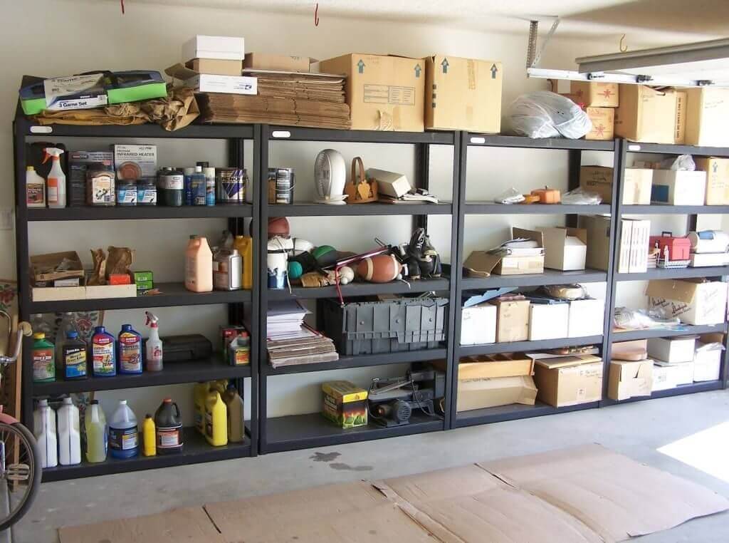 Assembled iron shelves for storing goods