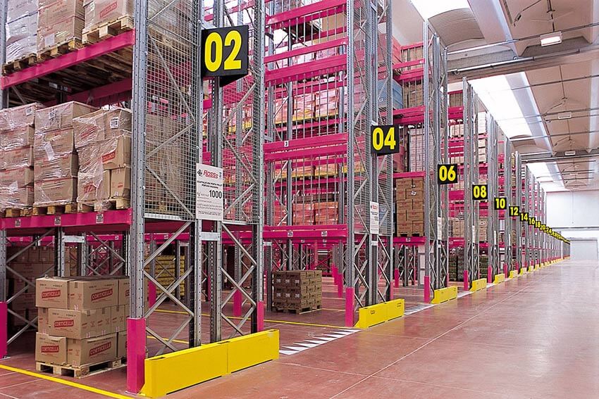 Warehouse model after using Navavina's shelving system